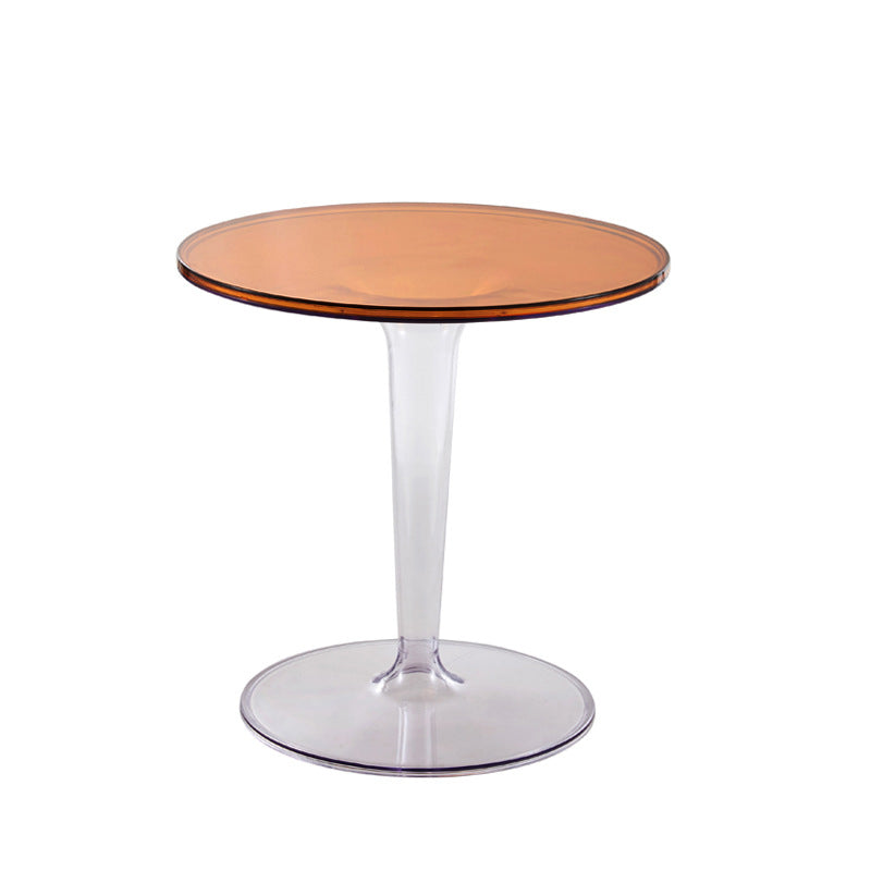 Acrylic Bedside Table , Modern 19.1" H Round Nightstand Table