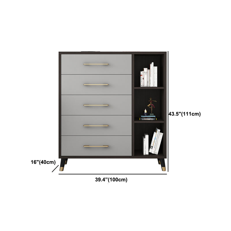 Classic Glam Bedroom Storage Chest Soft-Close Drawers Wood Dresser