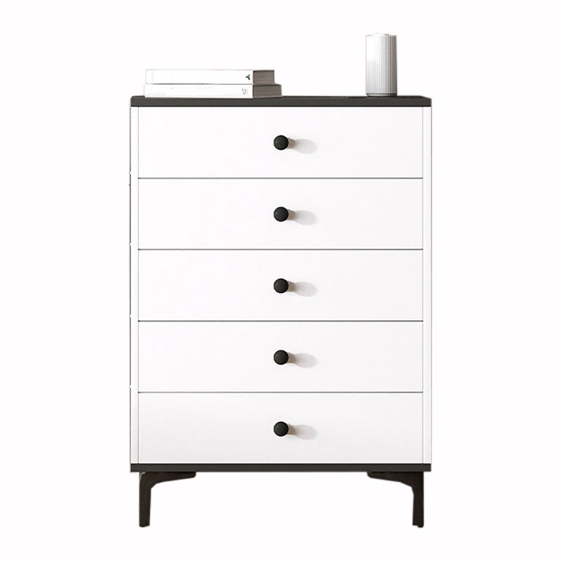 Contemporary Matte Finish Dresser Bedroom Wood Storage Chest with Metal Feet