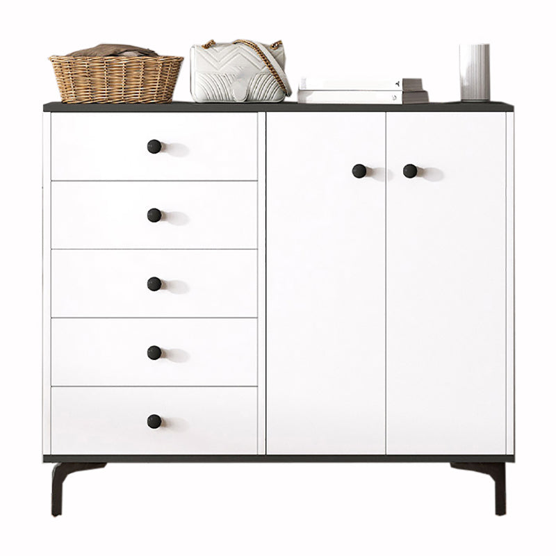 Contemporary Matte Finish Dresser Bedroom Wood Storage Chest with Metal Feet