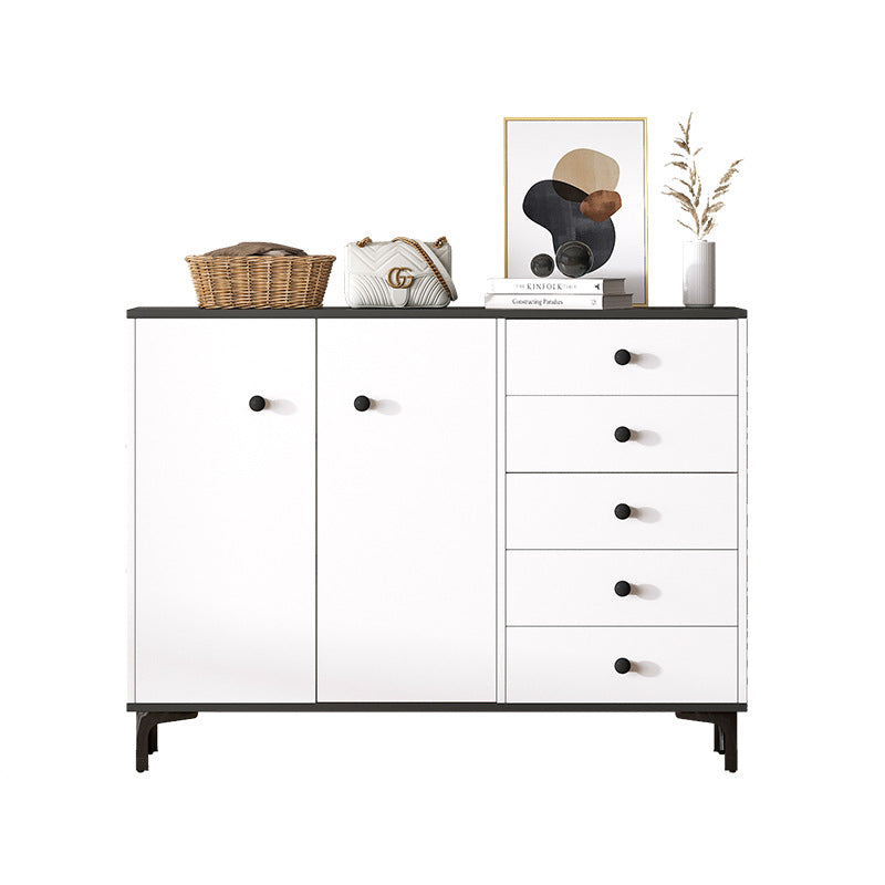 Contemporary Matte Finish Dresser Bedroom Wood Storage Chest with Metal Feet