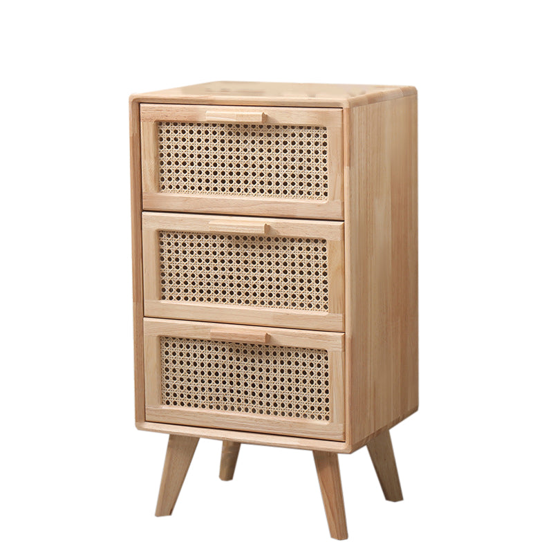 Contemporary Natural Storage Chest Soft-Close Drawers Wood Chest