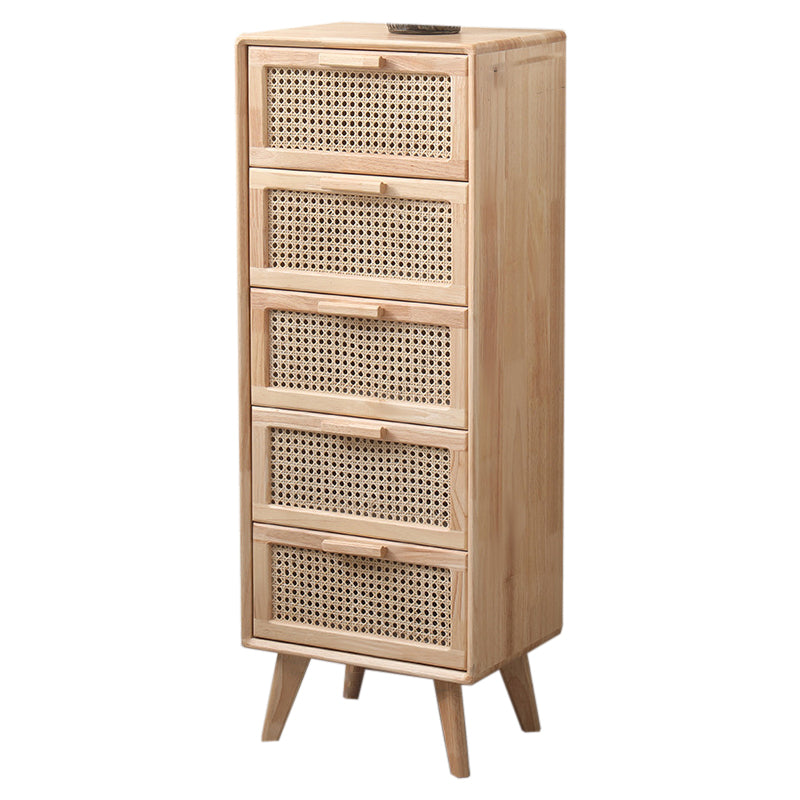 Contemporary Natural Storage Chest Soft-Close Drawers Wood Chest