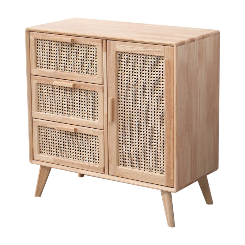 Contemporary Natural Storage Chest Soft-Close Drawers Wood Chest