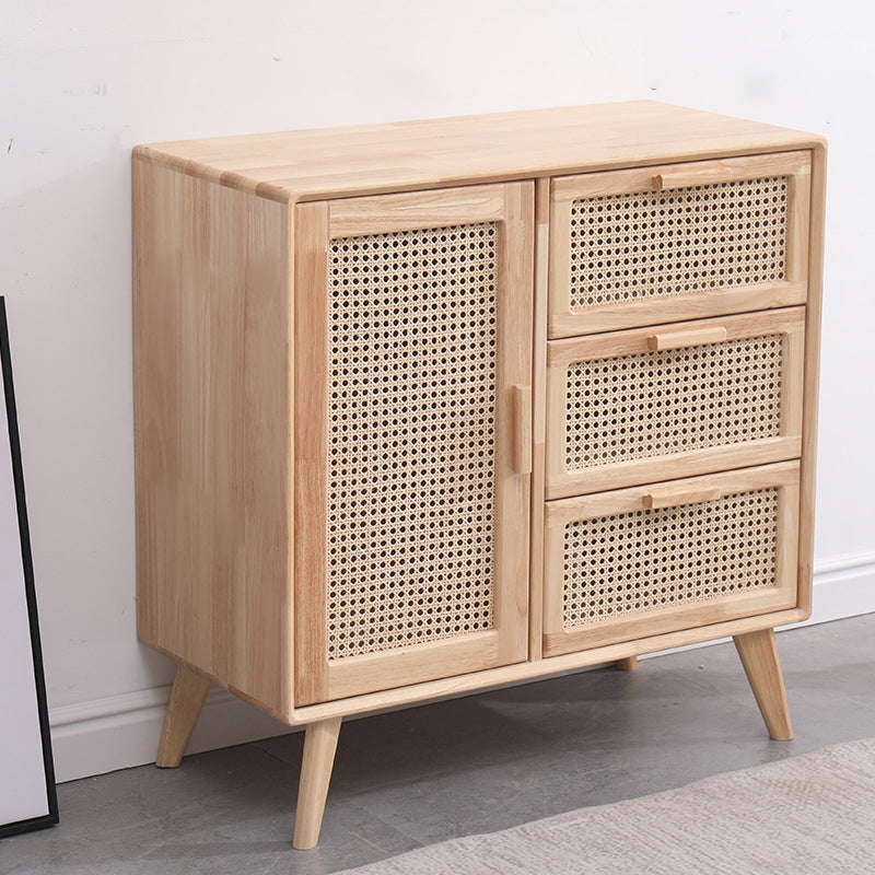 Contemporary Natural Storage Chest Soft-Close Drawers Wood Chest