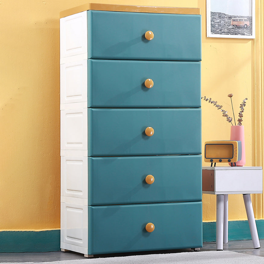 Contemporary Vertical Chest Plastic Chest with Drawers for Bedroom