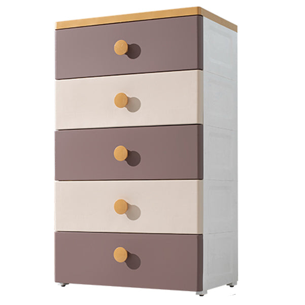 Contemporary Vertical Chest Plastic Chest with Drawers for Bedroom