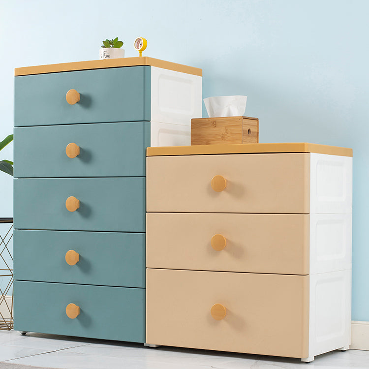 Contemporary Vertical Chest Plastic Chest with Drawers for Bedroom