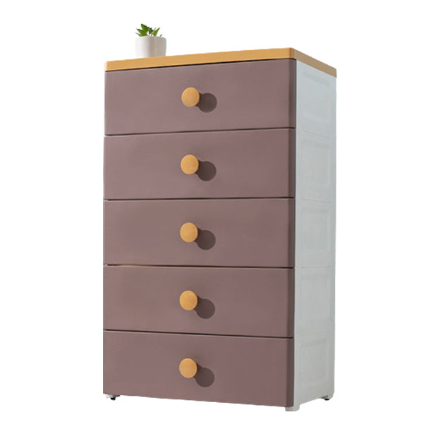 Contemporary Vertical Chest Plastic Chest with Drawers for Bedroom