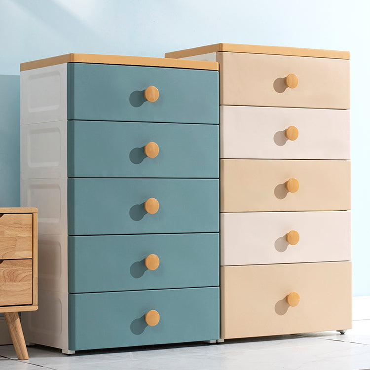 Contemporary Vertical Chest Plastic Chest with Drawers for Bedroom