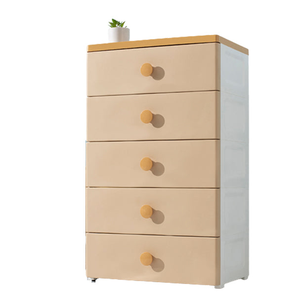 Contemporary Vertical Chest Plastic Chest with Drawers for Bedroom