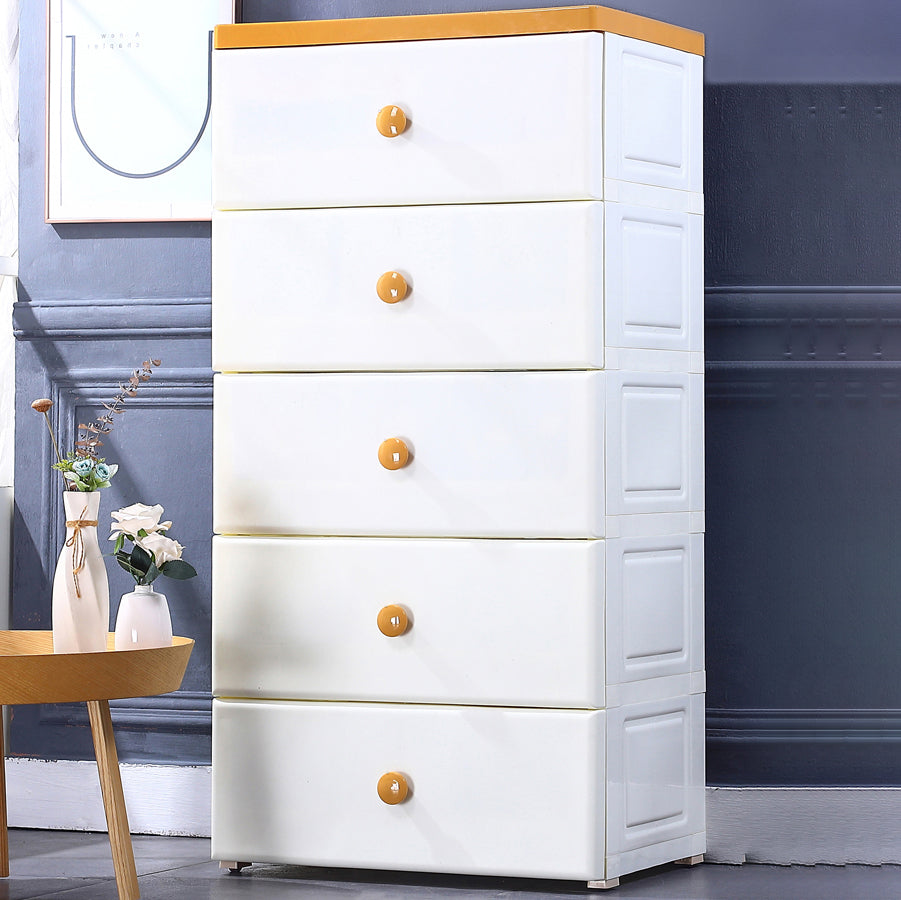 Contemporary Vertical Chest Plastic Chest with Drawers for Bedroom