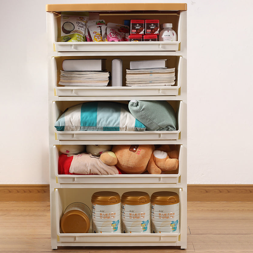 Contemporary Vertical Chest Plastic Chest with Drawers for Bedroom