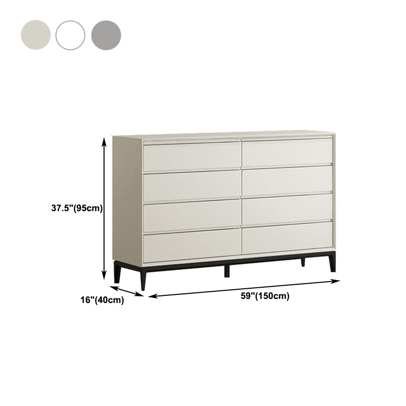 Wood Top Chest Light Grey/White/Beige Chest with Drawers for Bedroom