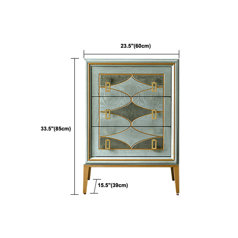 Wood Top Chest Metal Legs Chest Drawers with Drawers for Bedroom