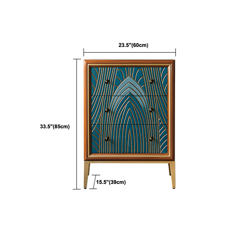 Wood Top Chest Metal Legs Chest Drawers with Drawers for Bedroom