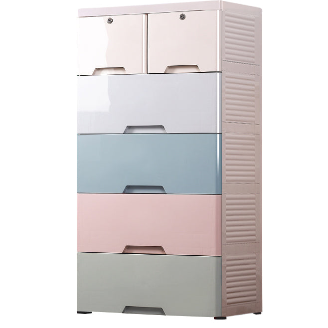 Contemporary Chest Plastic Chest Drawers with Drawers and Lock for Bedroom