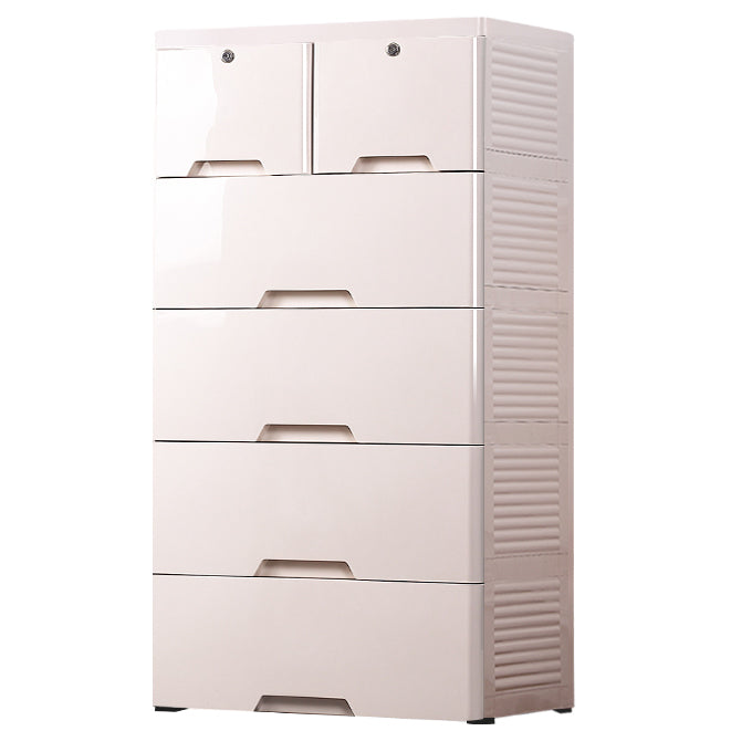 Contemporary Chest Plastic Chest Drawers with Drawers and Lock for Bedroom