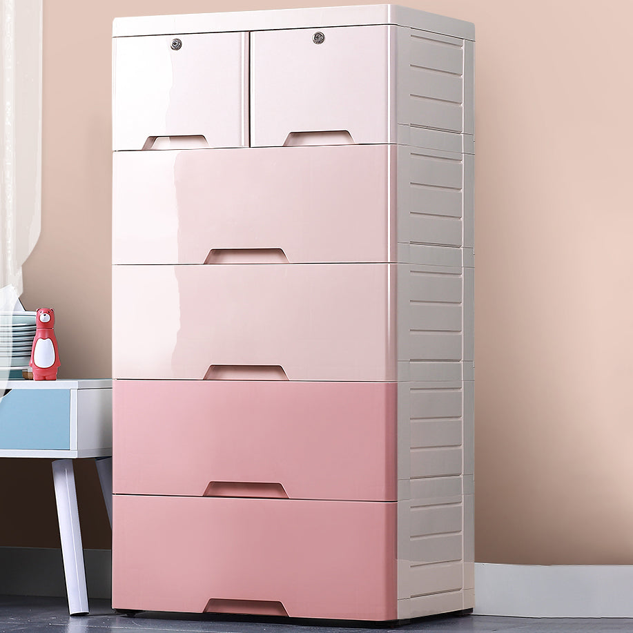 Contemporary Chest Plastic Chest Drawers with Drawers and Lock for Bedroom