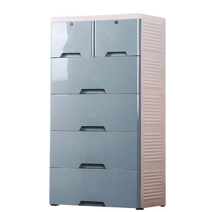 Contemporary Chest Plastic Chest Drawers with Drawers and Lock for Bedroom