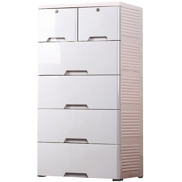 Contemporary Chest Plastic Chest Drawers with Drawers and Lock for Bedroom