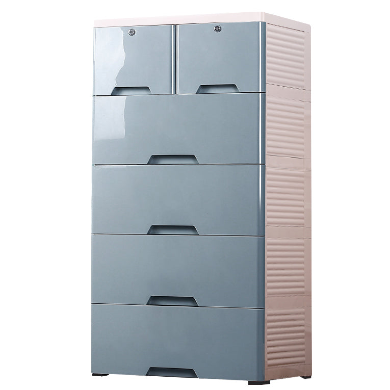 Contemporary Chest Plastic Chest Drawers with Drawers and Lock for Bedroom