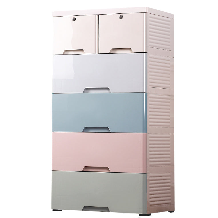 Contemporary Chest Plastic Chest Drawers with Drawers and Lock for Bedroom