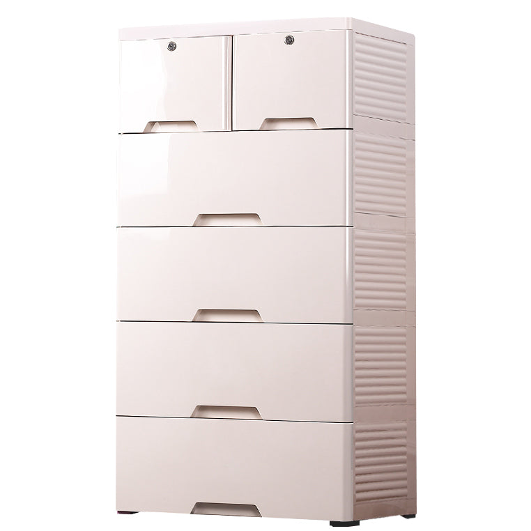 Contemporary Chest Plastic Chest Drawers with Drawers and Lock for Bedroom