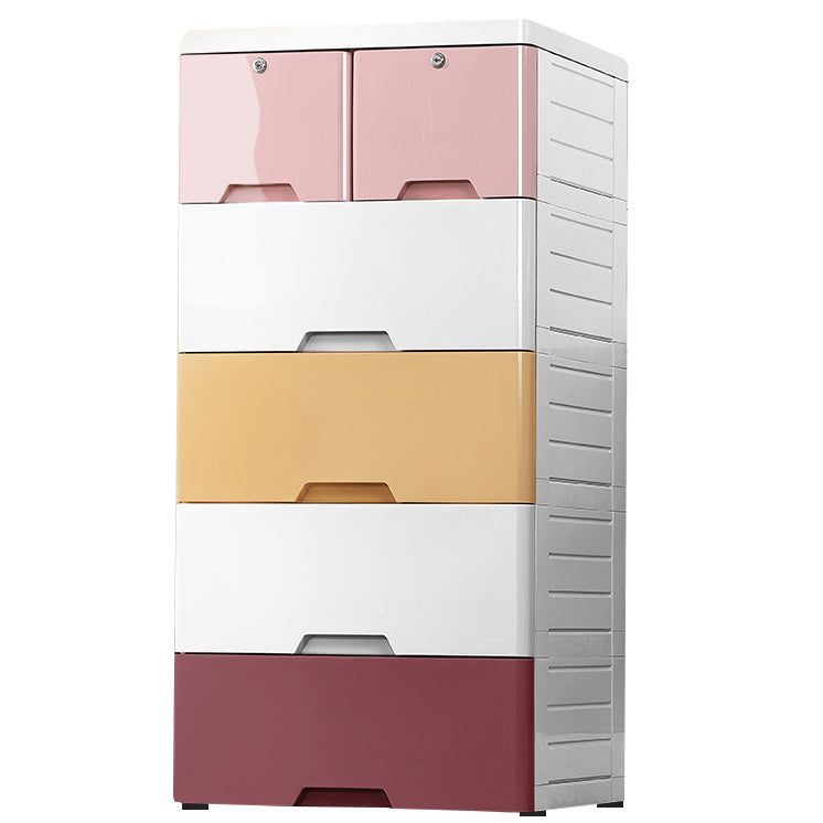 Contemporary Chest Plastic Chest Drawers with Drawers and Lock for Bedroom