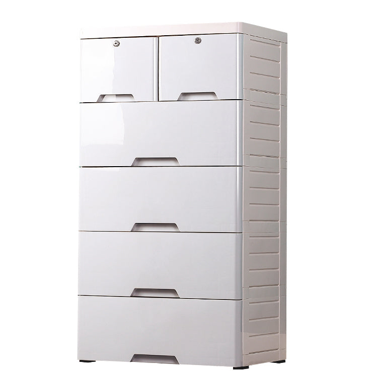 Contemporary Chest Plastic Chest Drawers with Drawers and Lock for Bedroom