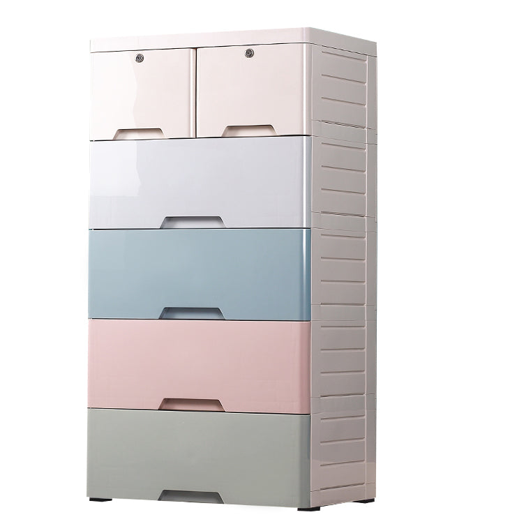 Contemporary Chest Plastic Chest Drawers with Drawers and Lock for Bedroom