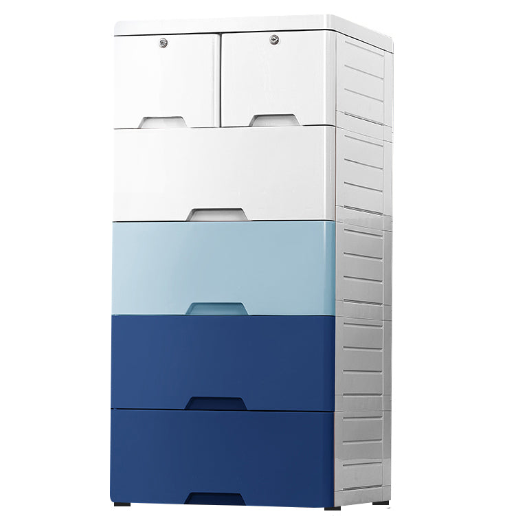 Contemporary Chest Plastic Chest Drawers with Drawers and Lock for Bedroom