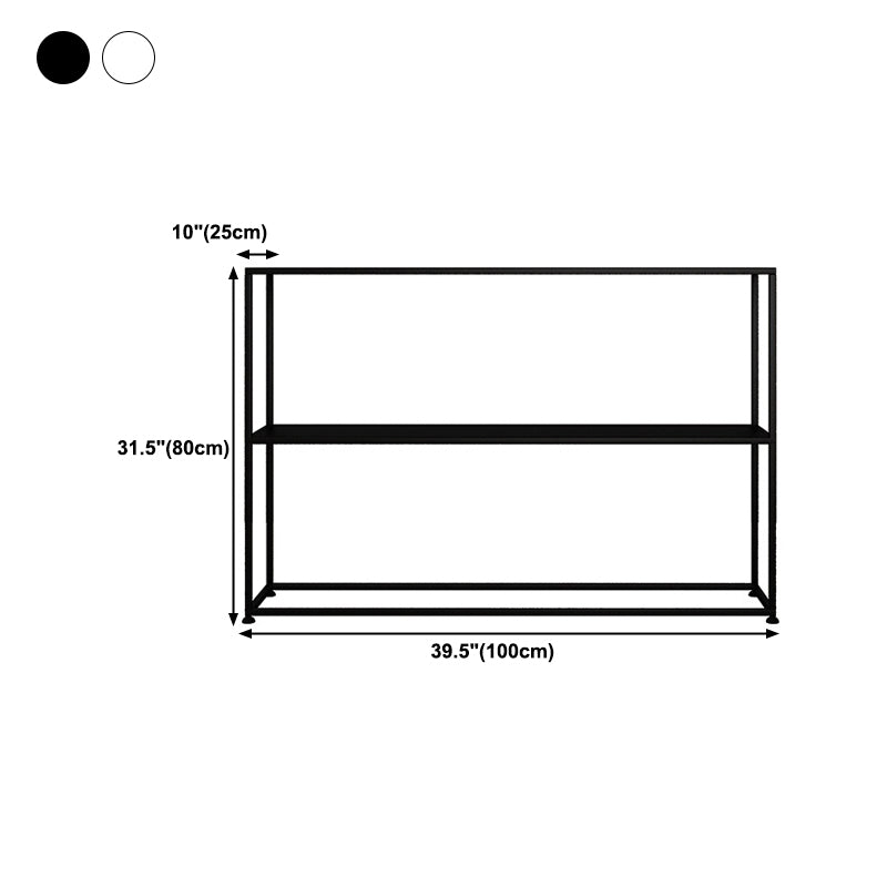 Modern Iron Console Table Rectangle Storage Frame 1-shelf Console Sofa Table