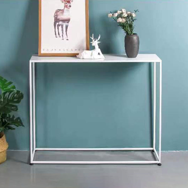 Contemporary Iron Frame Console Table Rectangle Scratch Resistant Console Sofa Table