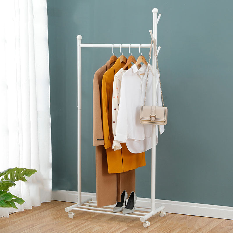 Modern Coat Rack Metal Free Standing Storage Shelves Entryway Kit