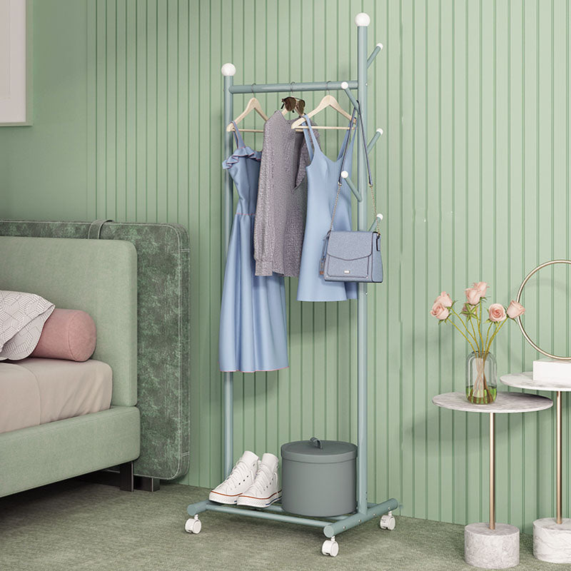 Modern Coat Rack Metal Free Standing Storage Shelves Entryway Kit