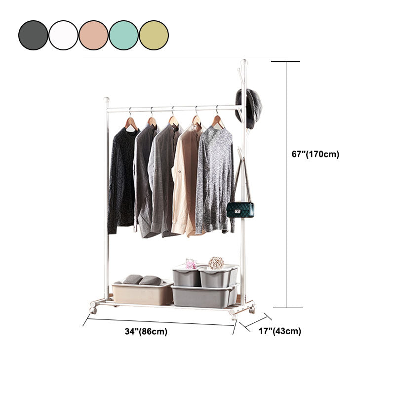 Modern Coat Rack Metal Free Standing Storage Shelves Entryway Kit