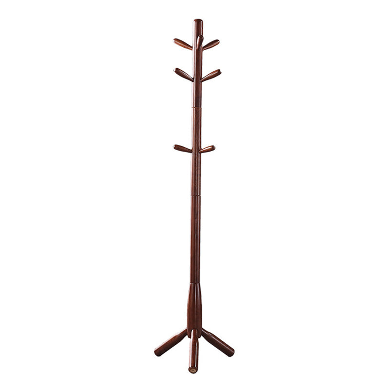 Modern Coat Rack Free Standing Solid Wood Coat Rack with Hooks Coat Hanger