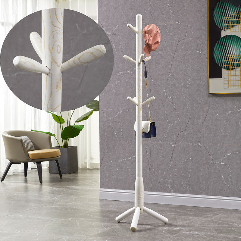 Modern Coat Rack Free Standing Solid Wood Coat Rack with Hooks Coat Hanger