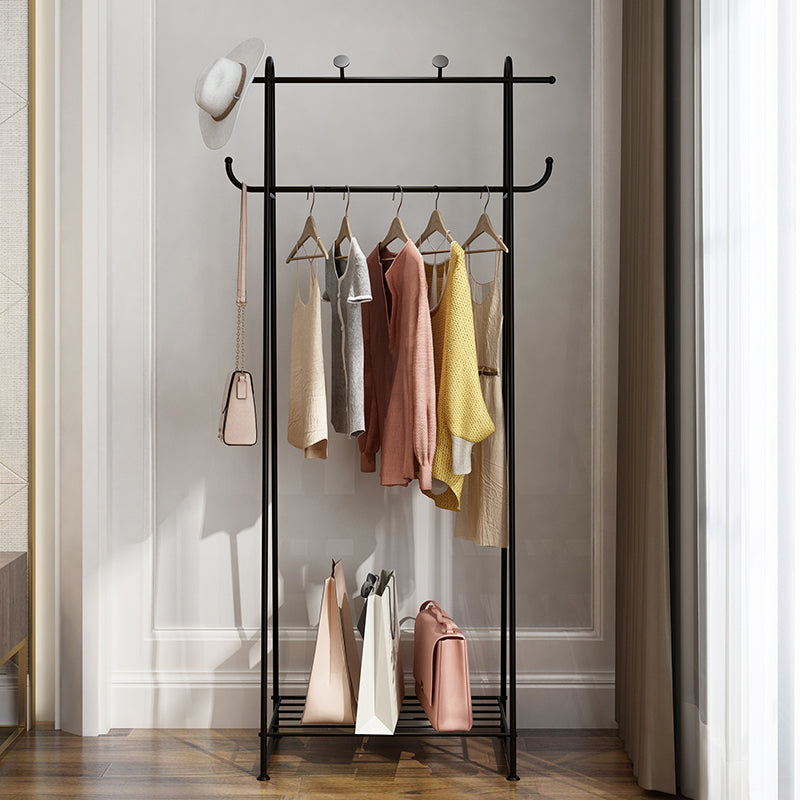 Contemporary Metal Hall Tree Hooks and Shelf Entryway Kit Coat Hanger