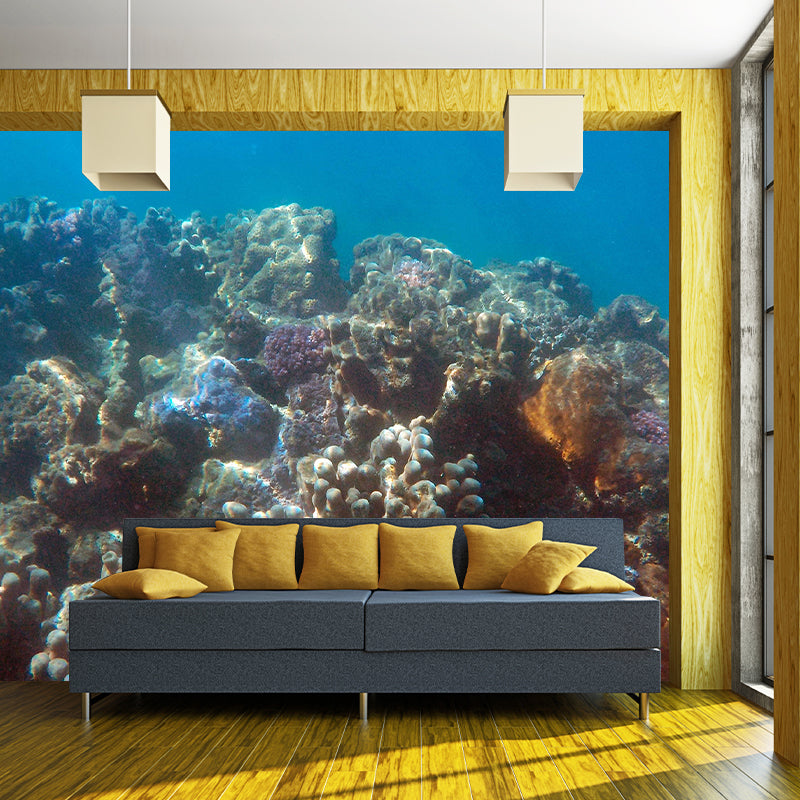 Decorative Wall Mural Wallpaper Deep Sea Printed Sitting Room Wall Mural