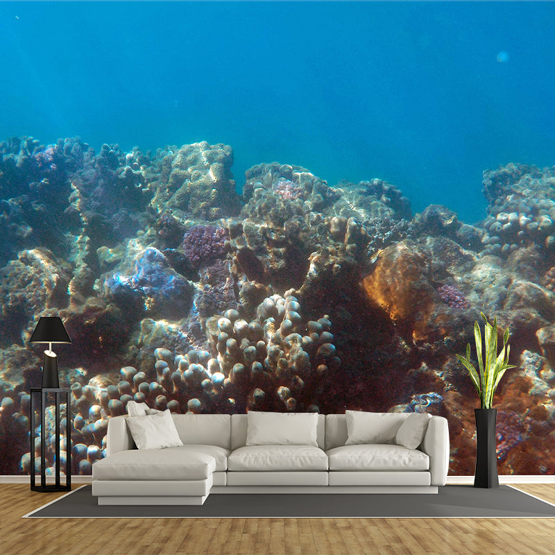 Decorative Wall Mural Wallpaper Deep Sea Printed Sitting Room Wall Mural