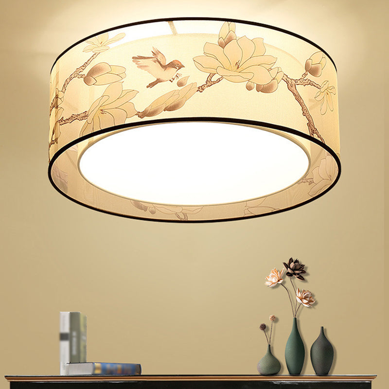 Modern Style Fabric Ceiling Light Multi Lights Ceiling Mount Light for Dining Room