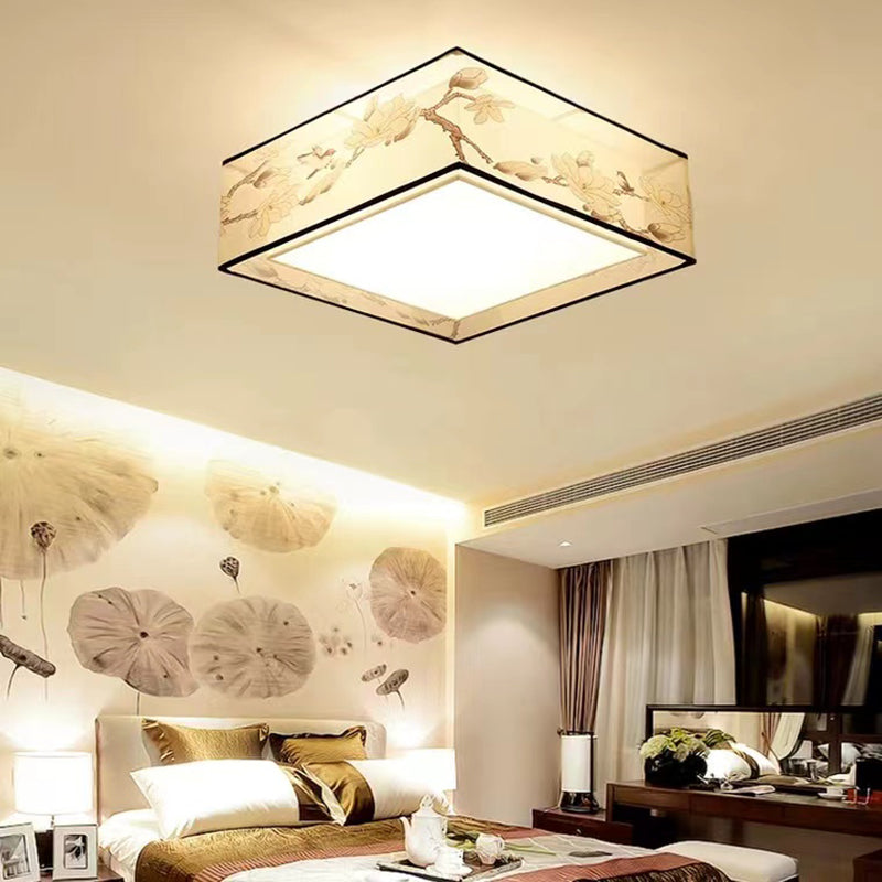 Modern Style Fabric Ceiling Light Multi Lights Ceiling Mount Light for Dining Room