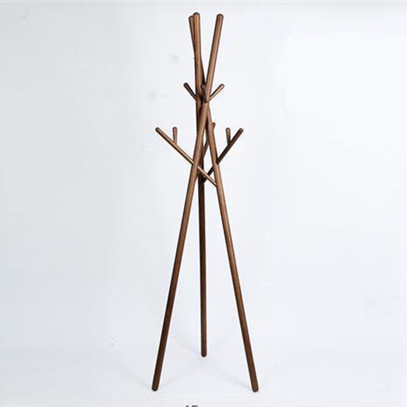 Wooden Hall Tree Entryway Kt with Hooks Free Standing Coat Hanger