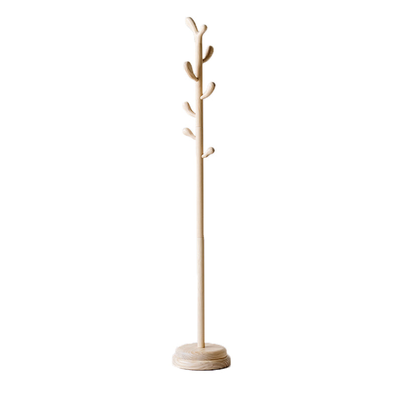 Coastal Entryway Kit Hall Tree with Hooks Wooden Coat Hanger