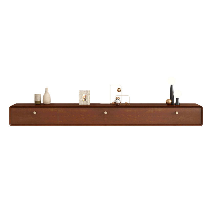 Modern Solid Wood TV Stand Wall-mounted TV Console with Drawers and Doors