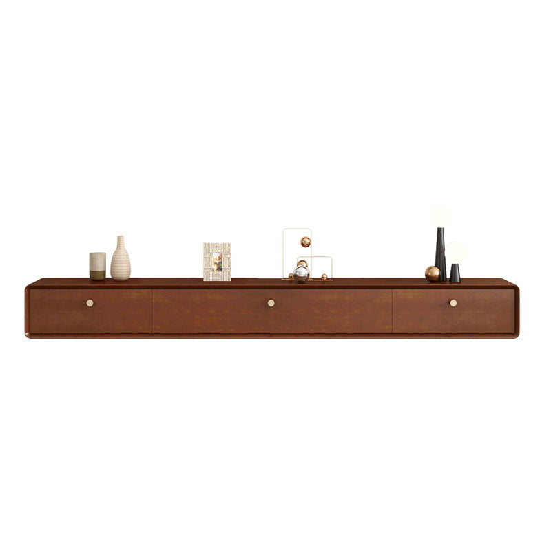 Modern Solid Wood TV Stand Wall-mounted TV Console with Drawers and Doors