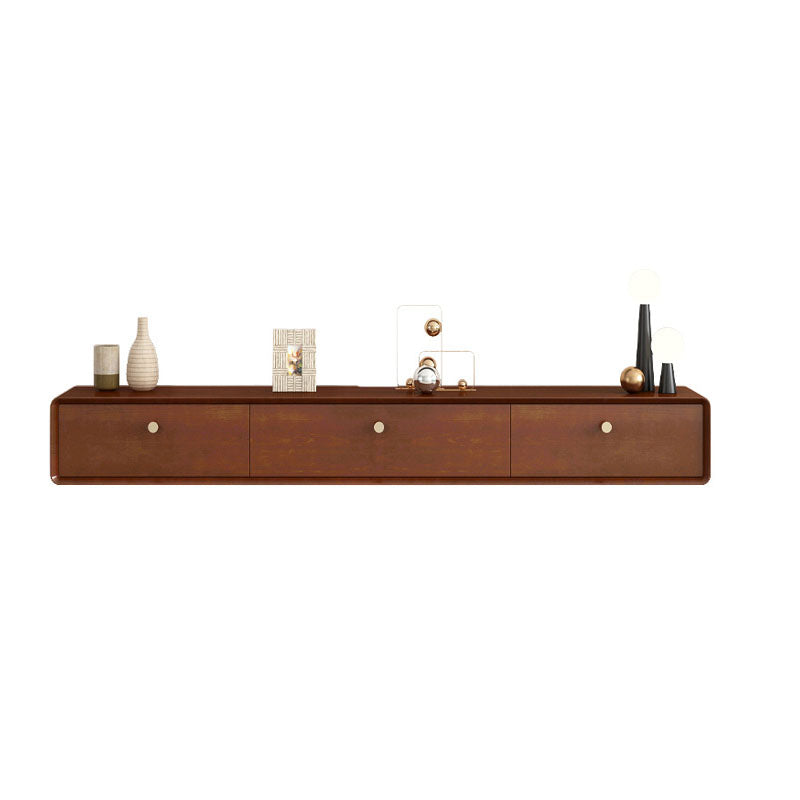 Modern Solid Wood TV Stand Wall-mounted TV Console with Drawers and Doors