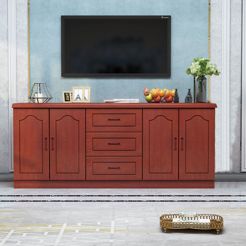 Modern Style Pine Wood TV Stand Closed Storage TV Console with 3 Drawers